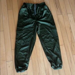 Forest Green Women's Cargo Joggers